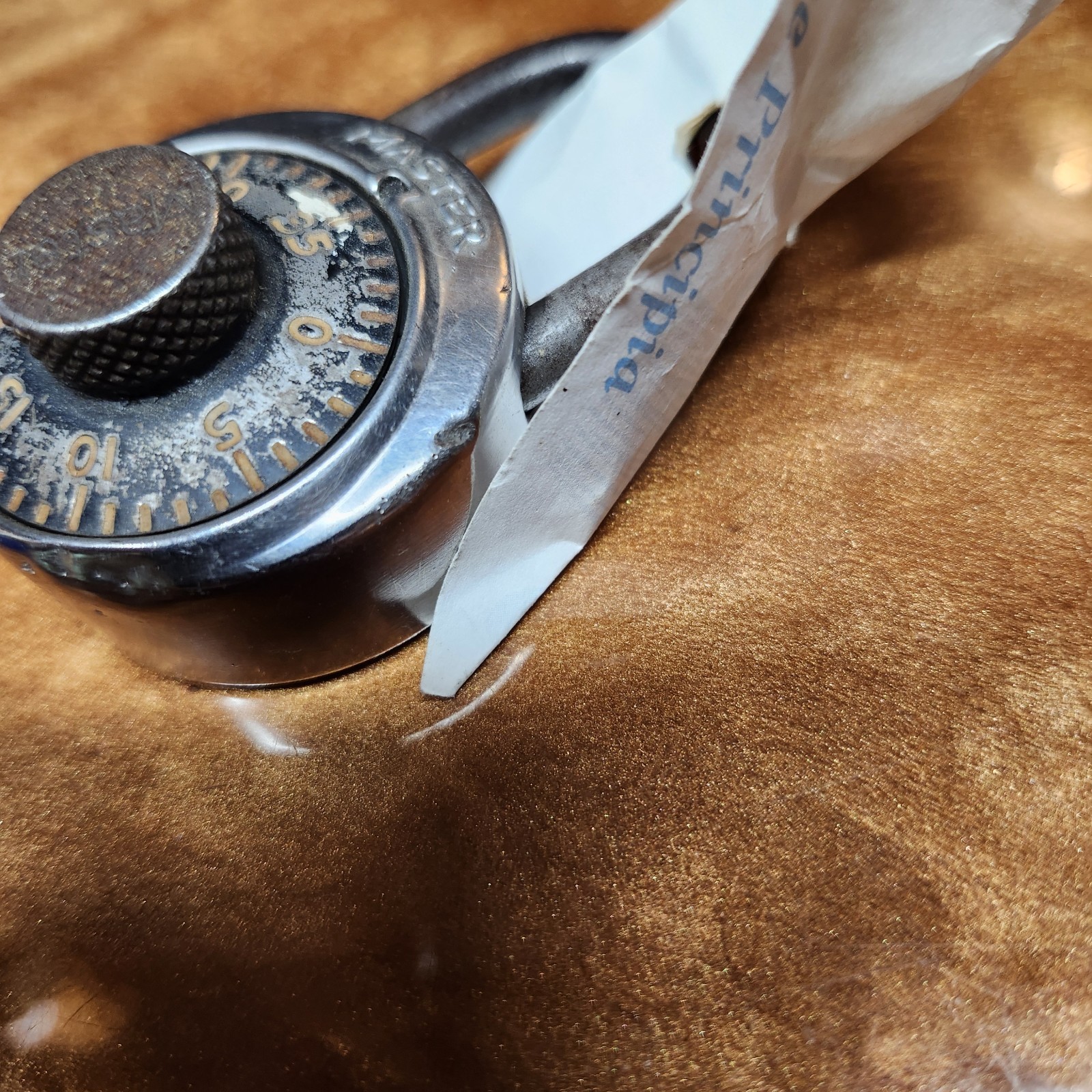 Vintage 1950s Master Lock Combination Padlock School Locker Tested Works
