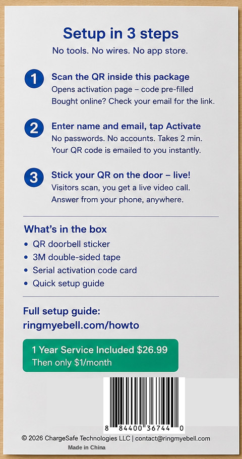 Smart QR Video Doorbell