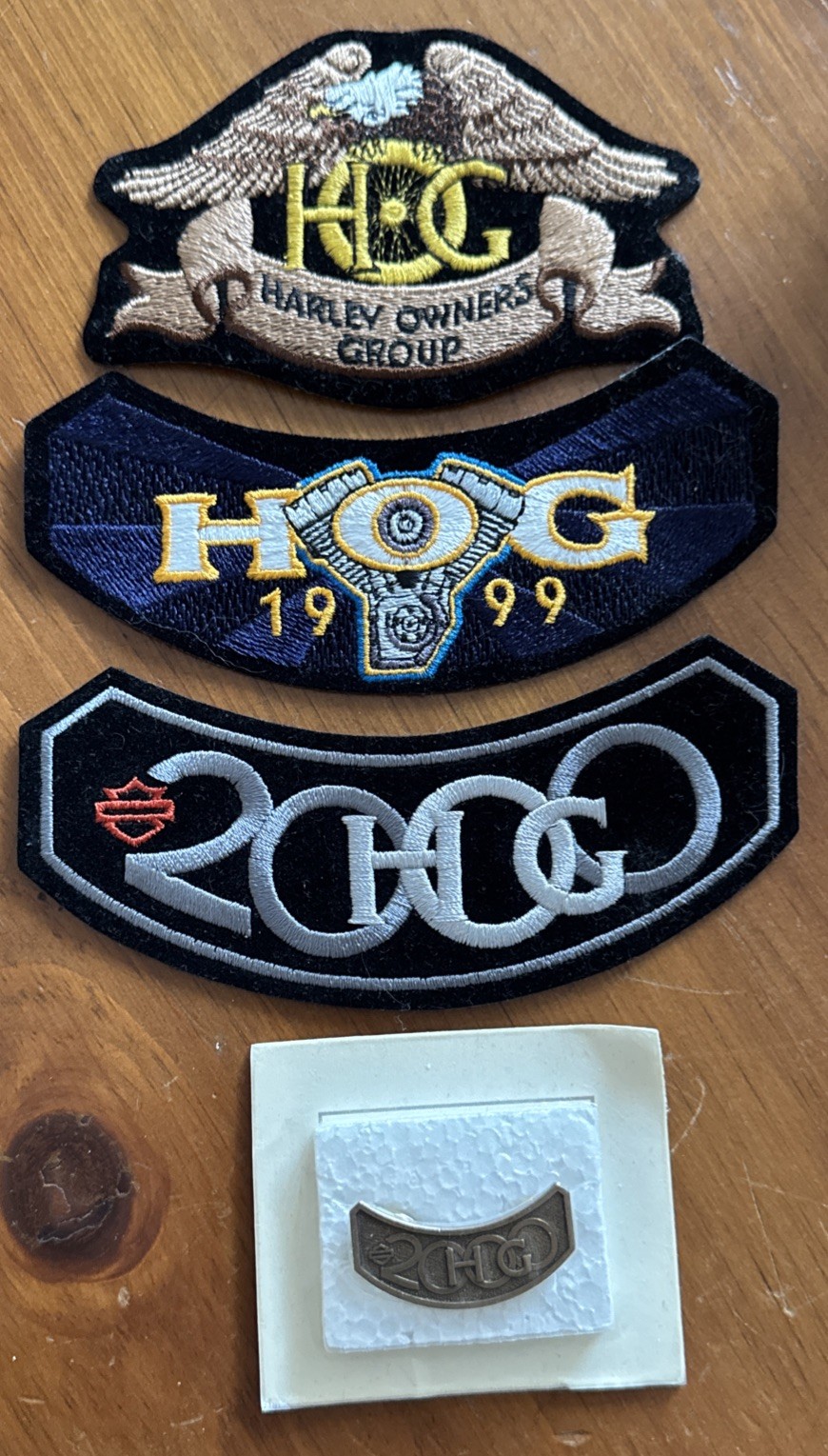 H.O.G. New Harley Owners Group Patch Large New & 1999 2000 Rockers Lot Plus Pin