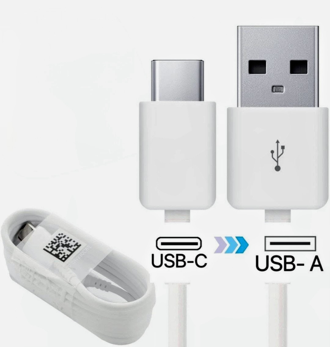 (OEM 2-Pack) USB-C to USB-A Fast Charge Cable (4ft) | Android | Samsung