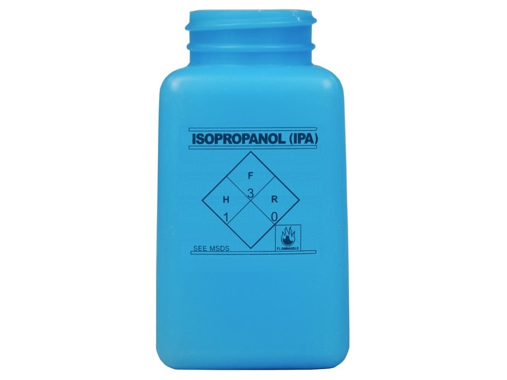 Menda 35266 - durAstatic dissipative HDPE blue square bottle printed