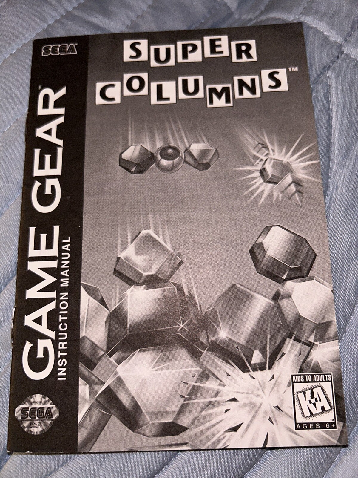 SEGA CLUB “Super Columns” Instruction Manual MINT! Nintendo, 1995