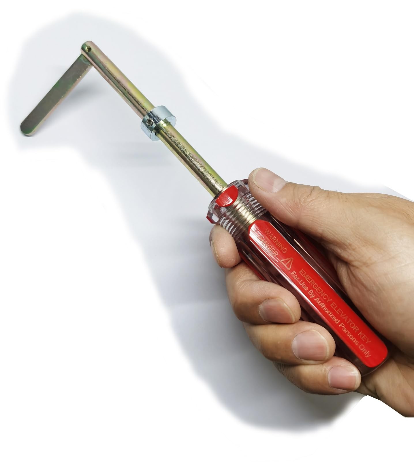 Elevator Drop Key Elevator Door Key Emergency Key with Handle… (1, Red)