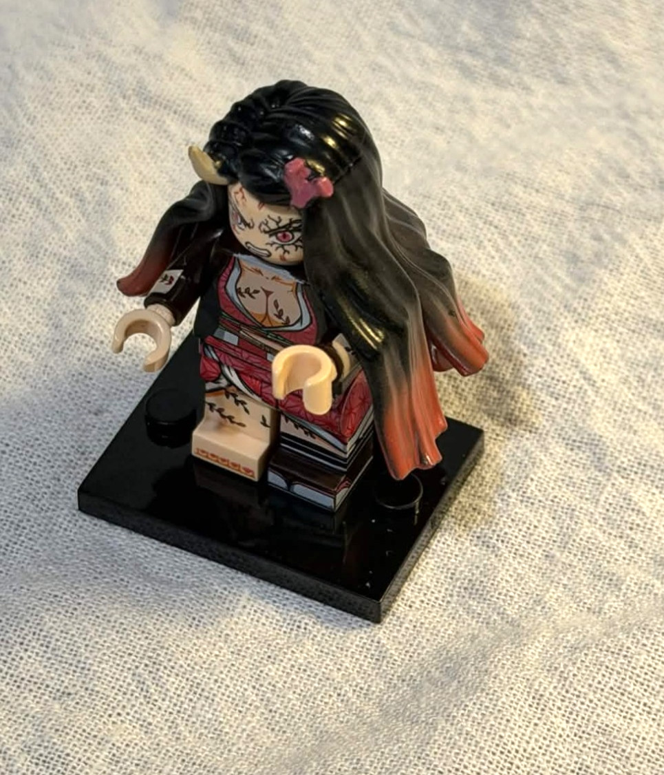 Nezuko Kamado (Demon)- Custom Minifigure- Demon Slayer Themed
