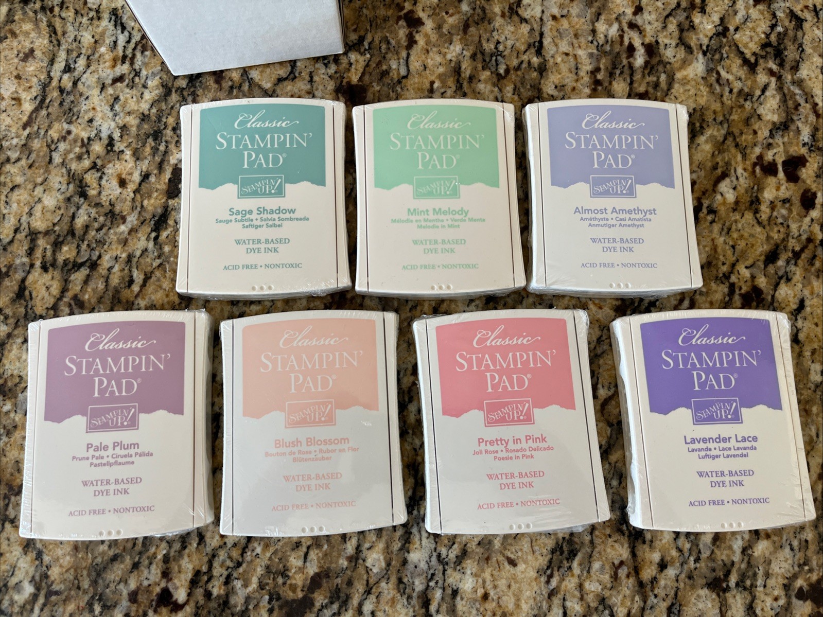 Stampin Up Classic Stampin Pad Lot of 7 Ink Pads Assorted Colors Retired Sealed