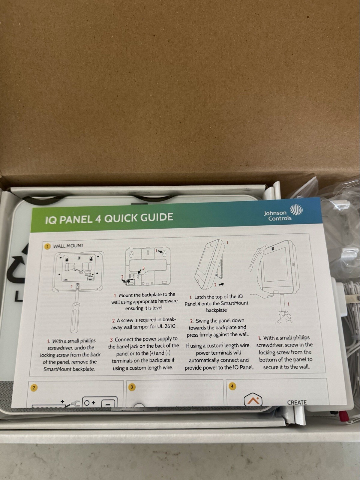 Qolsys IQ Panel 4 IQP4088 Alarm Security Touchscreen Panel ADT - Open Box
