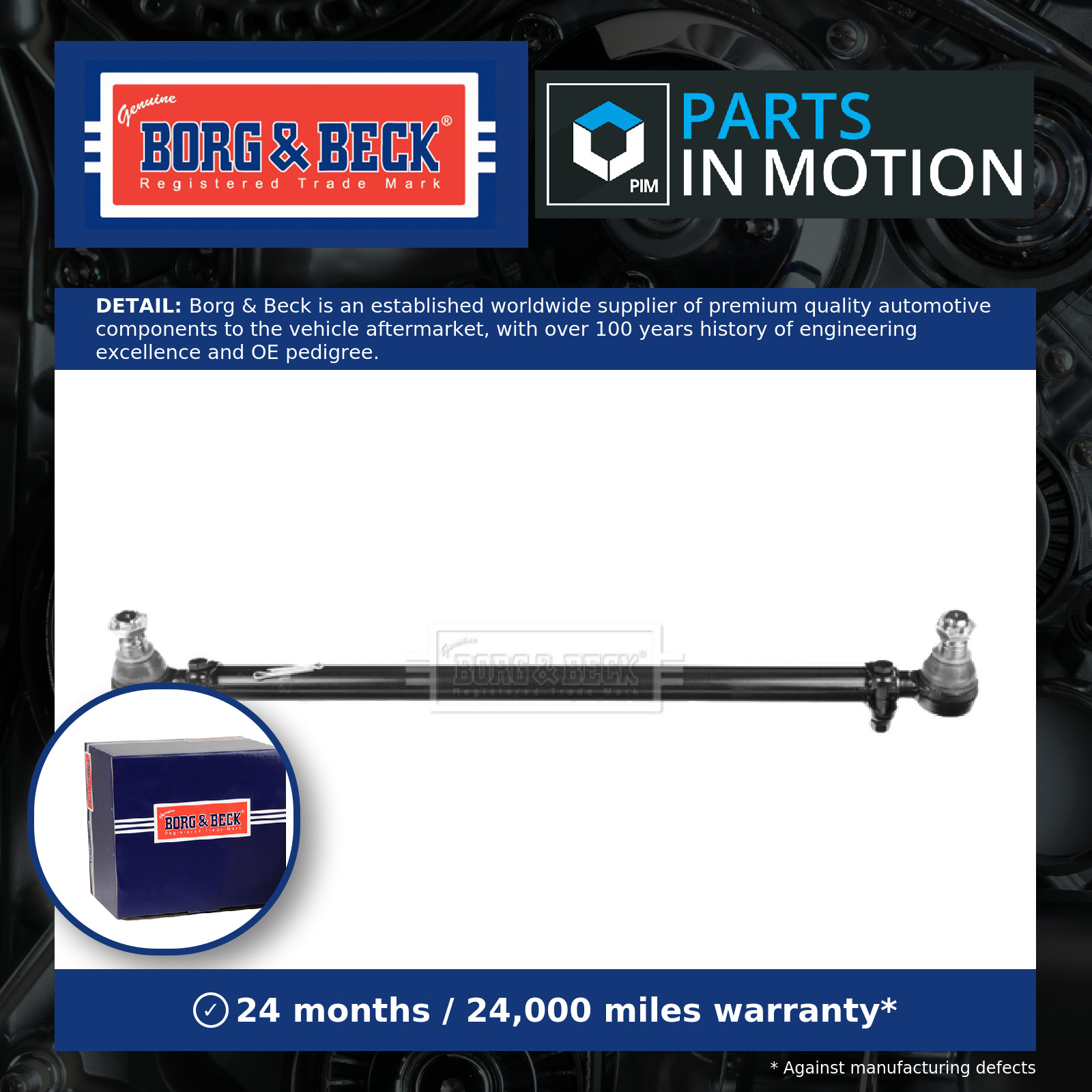 CV Centre Rod Assembly BTR32956 Borg & Beck 1451118 Genuine Quality Guaranteed