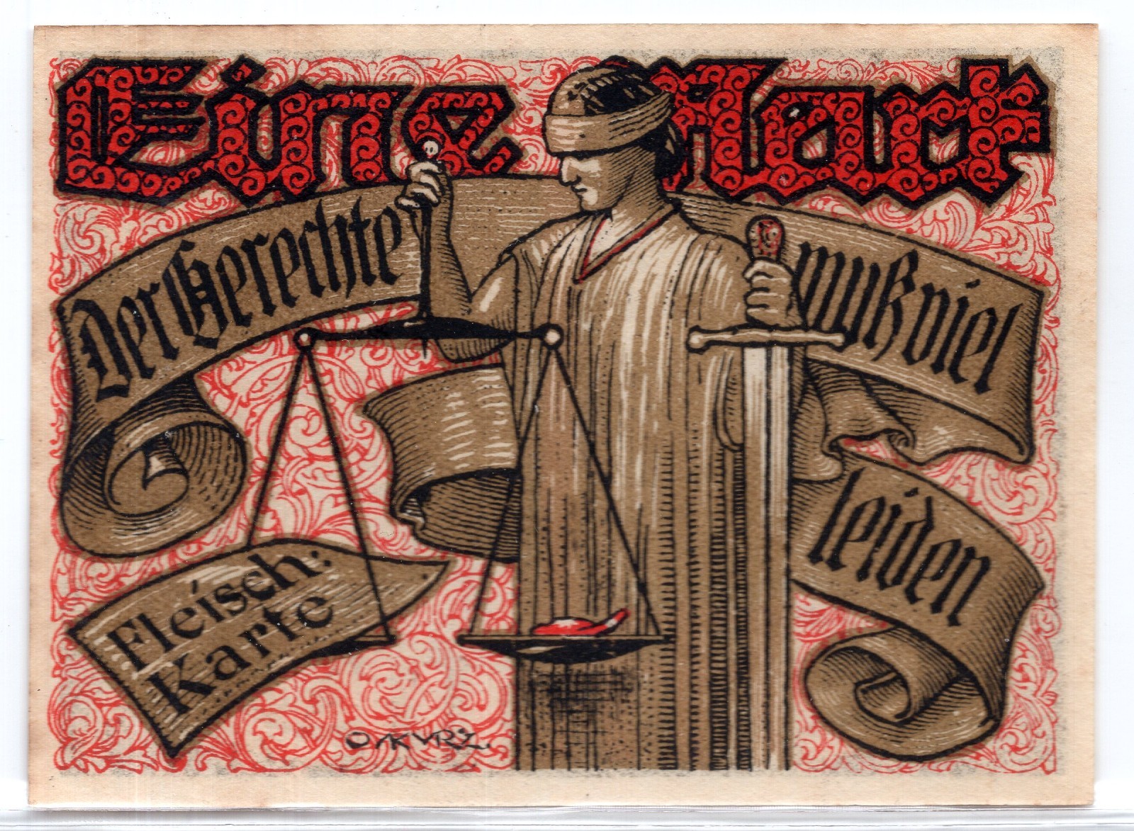 1921 Germany Tonndorf-Lohe Notgeld 1 Mark Note (3083)
