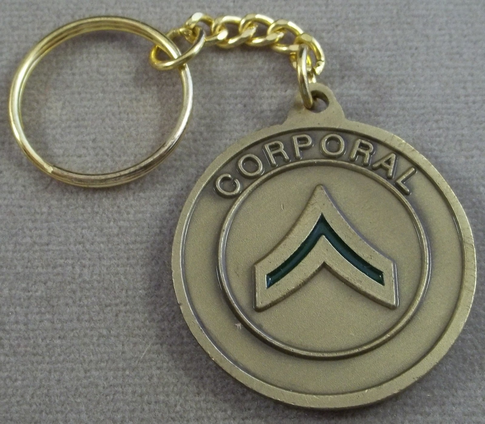 US Army Challenge Coin Style Rank Keychain Corporal E-4