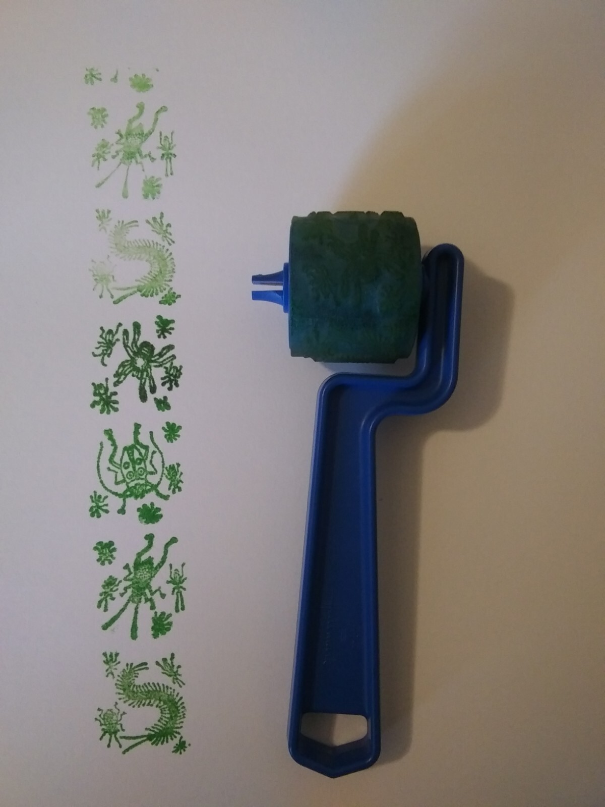 Vintage 80s Hallmark Cards Rubber Rolling Stamper Insects & Bugs Spiders Retro
