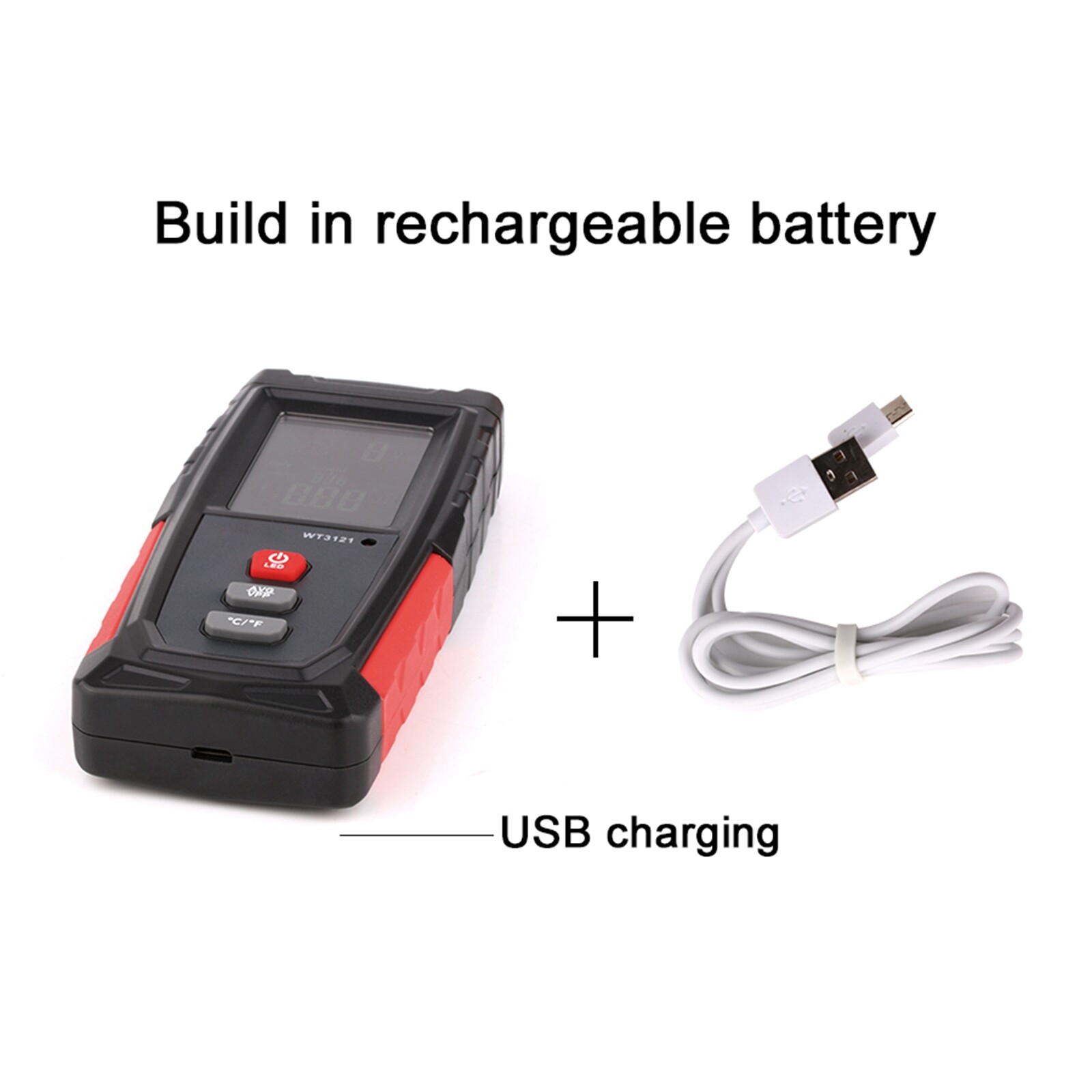Rechargeable Digital 5G 4G EMF Electromagnetic Radiation Meter Tester Detector