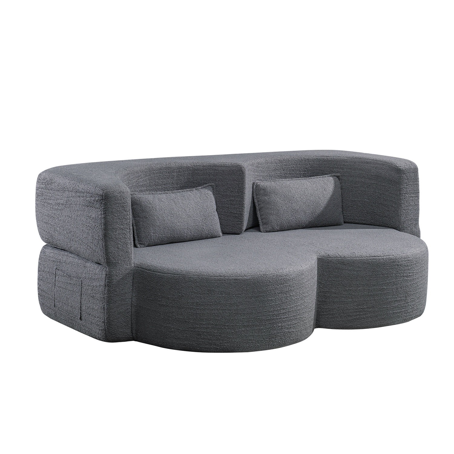 Foldable Convertible Sofa Bed 3-in-1 Floor Futon Double Lounger Chair Sleeper