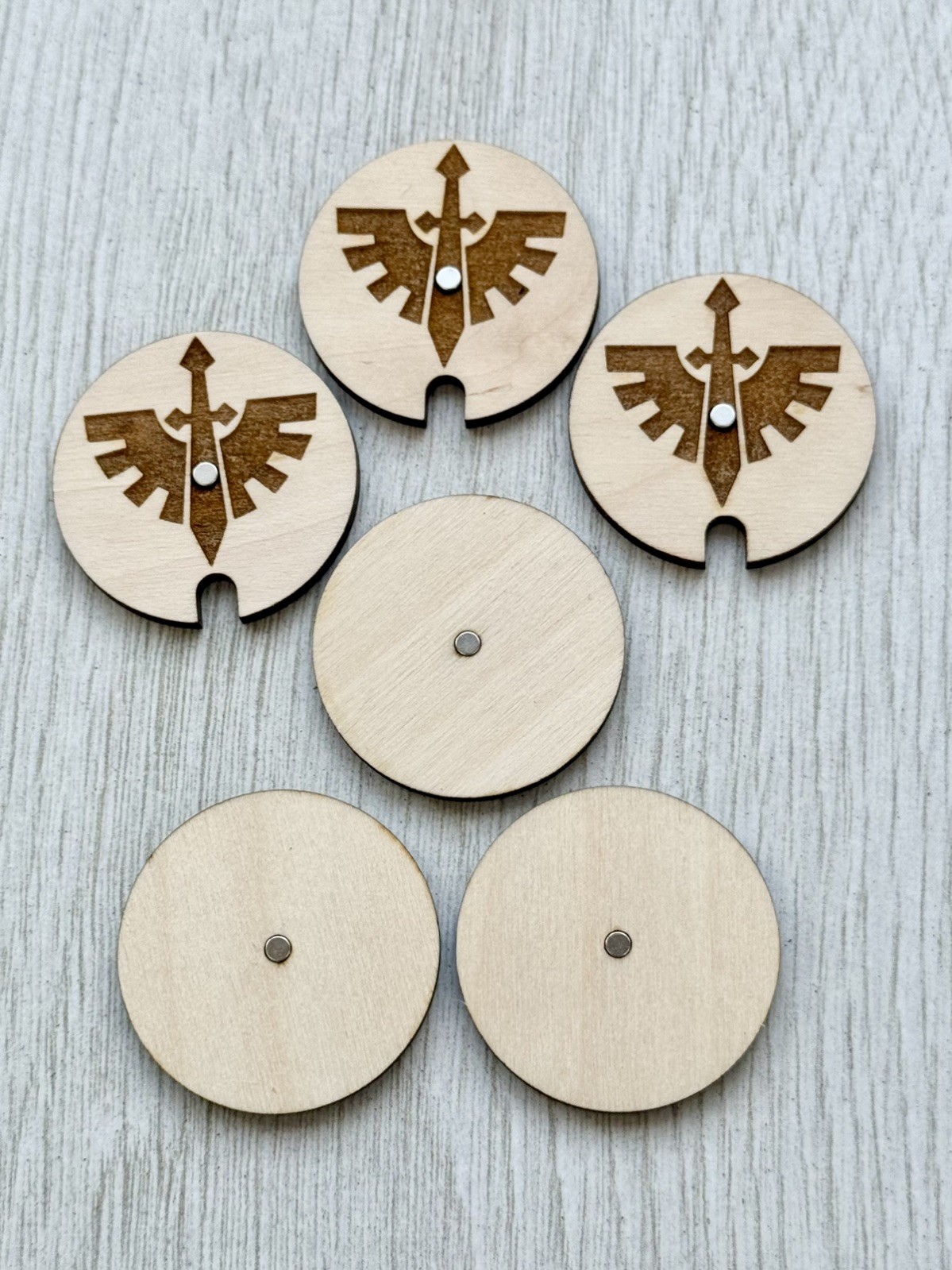 Warhammer 40k Dark angels 0-20 engraved wound counter wooden tracker set of 3