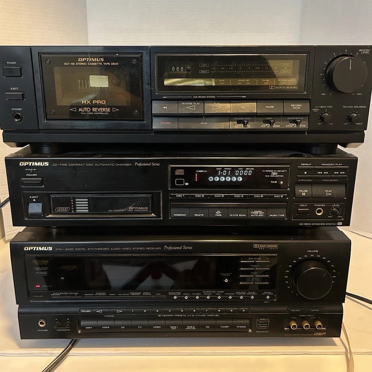 Optimus Professional Series modular component stereo system perfectly working.