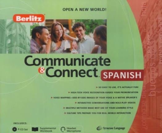 Berlitz Communicate & Connect: Spanish 4-Disc Set PC CD learn language words etc