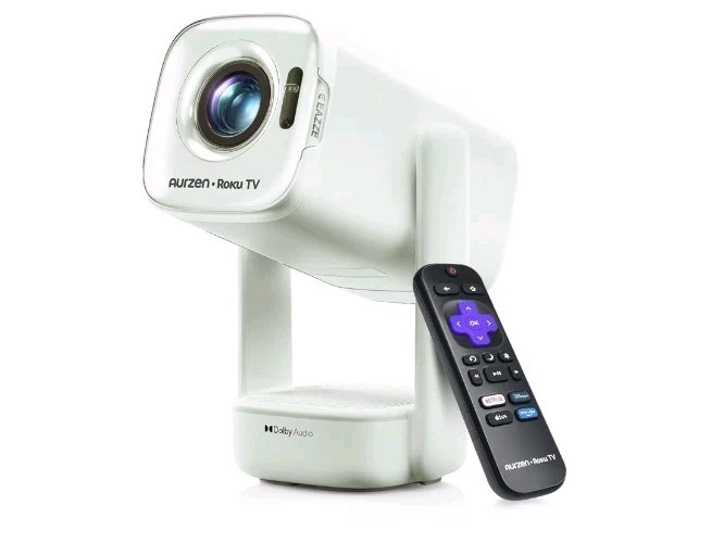 Aurzen D1R AIR Roku TV Smart Projector with Wifi and Bluetooth (New)