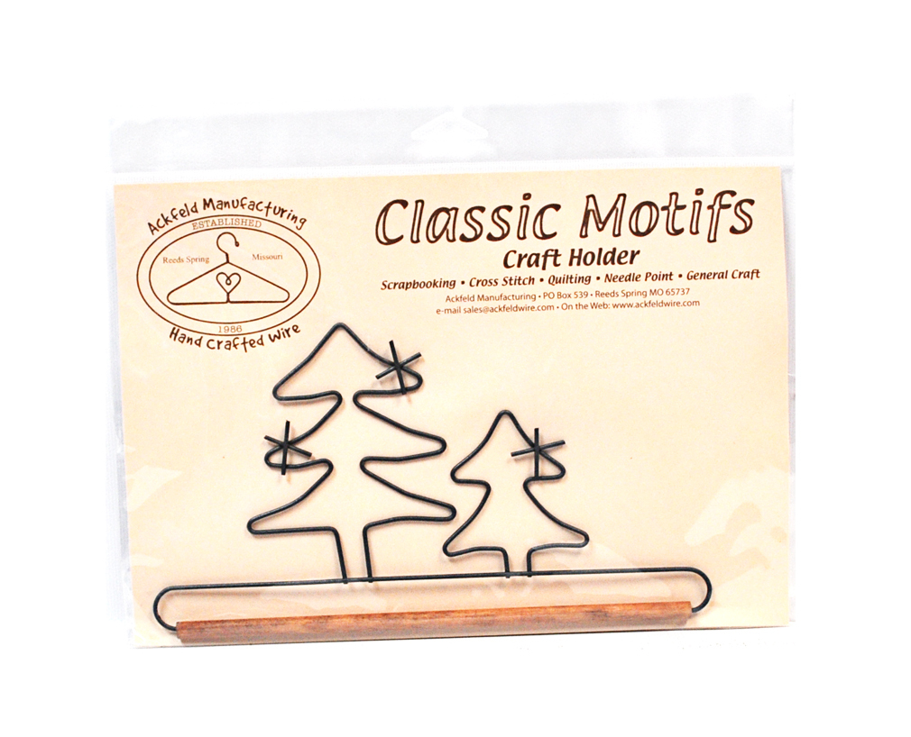 Classic Motifs Evergreen Tree 7.5 Inch Fabric Holder With Dowel