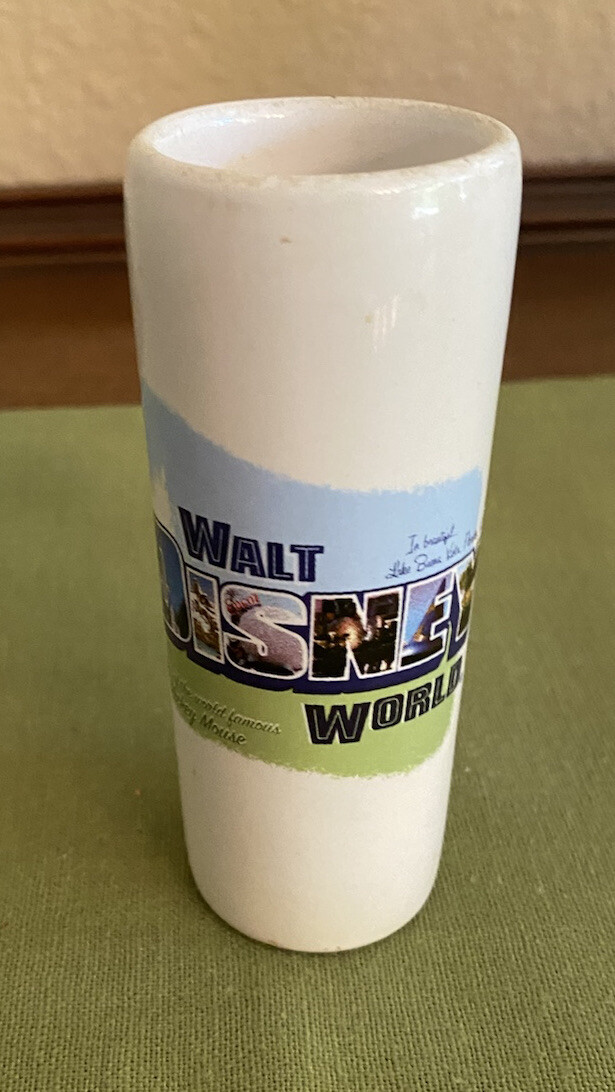 Walt Disney World Vintage Shot Glass Post Card Image Silver Phoenix