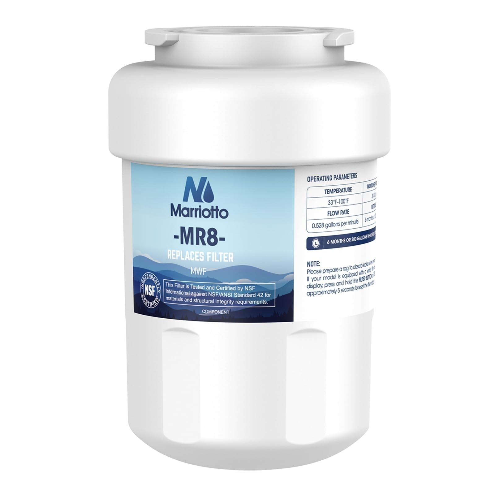 MARRIOTTO Smart Water Filters for Refrigerators NSF 42 Certified Cartridges C...