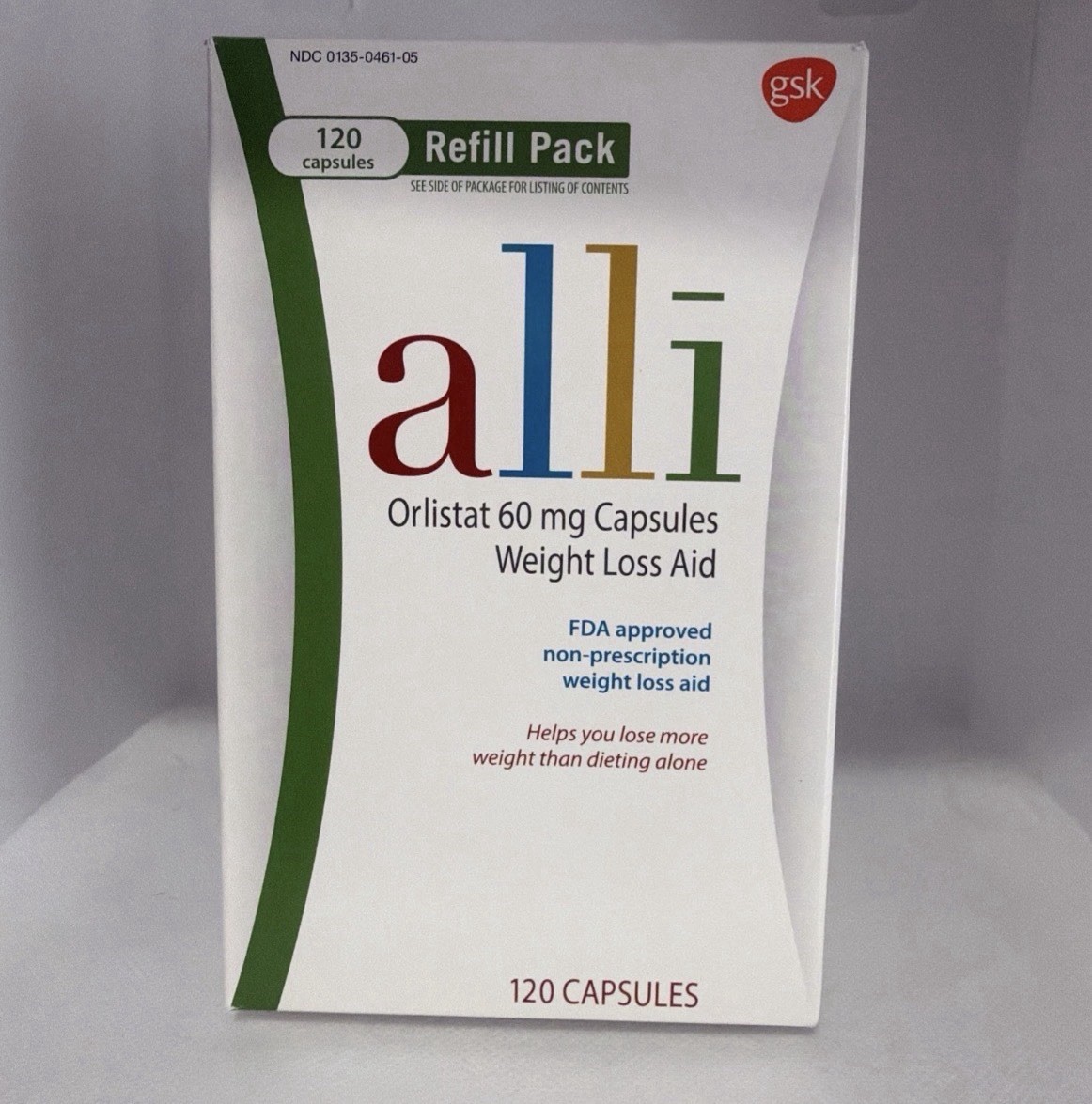 Alli Orlistat Diet Pills Refill Pack - 120 Capsules - Exp 10/2027