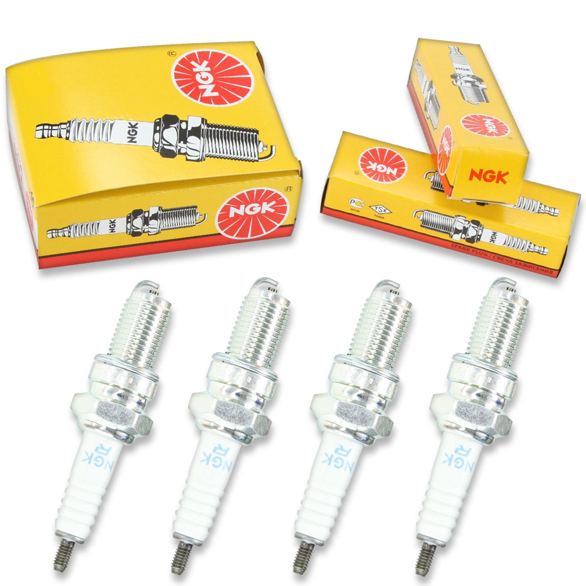 4pcs Bimota YB-6 EXUP NGK Standard Spark Plugs 1000 Kit Set Engine pr