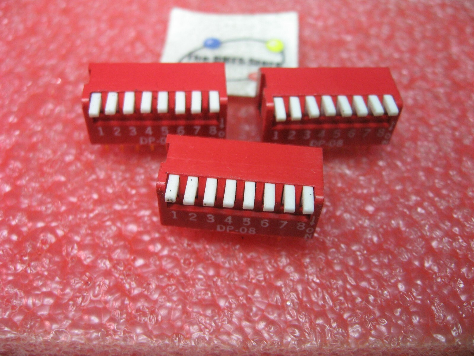 DIP Switch DP-08 8 Position SPST Through Hole PCB - NOS Qty 3