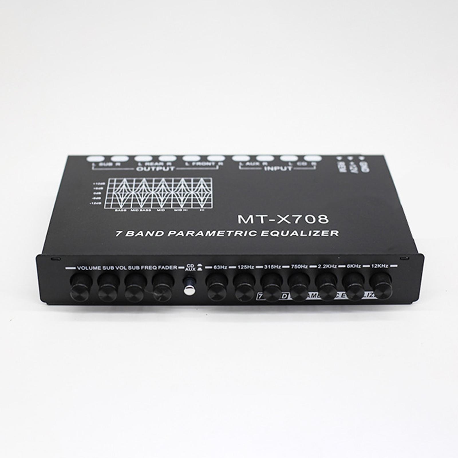 7 Band Equalizer DSP Chip CD AUX Inputs Subwoofer Output Crossover Amplifier