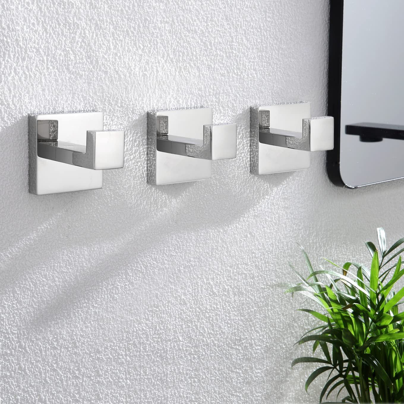 Bathoom Towel Hook Wall Mount Square Bath Robe Hook Coat Hook Kitchen Garage Hea