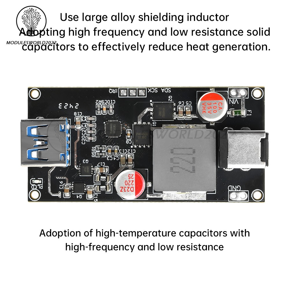 DC 6-30V 140W Multi Protocol Desktop Intelligent Fast Charging Module DIY Case