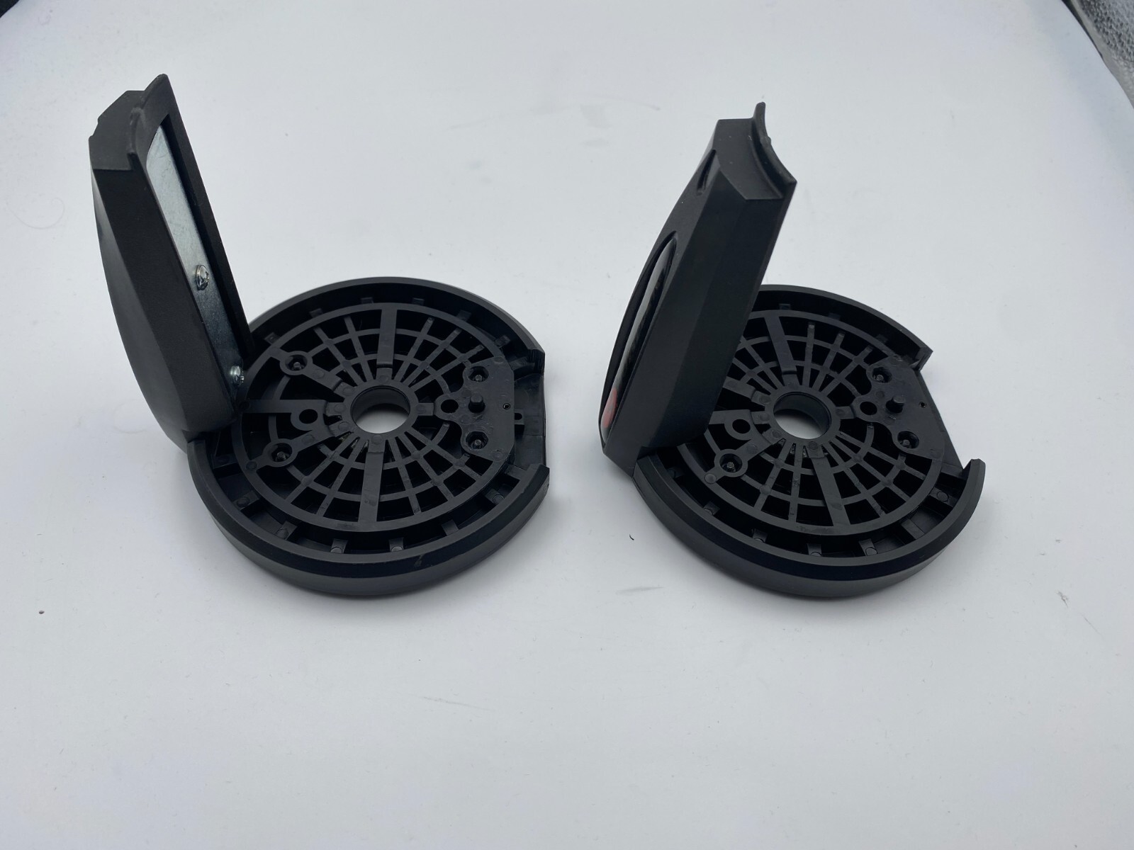 2- Bowflex 1090 Dumbbell Replacement Handle Part Black Tab Endcap Dial Lock Disc