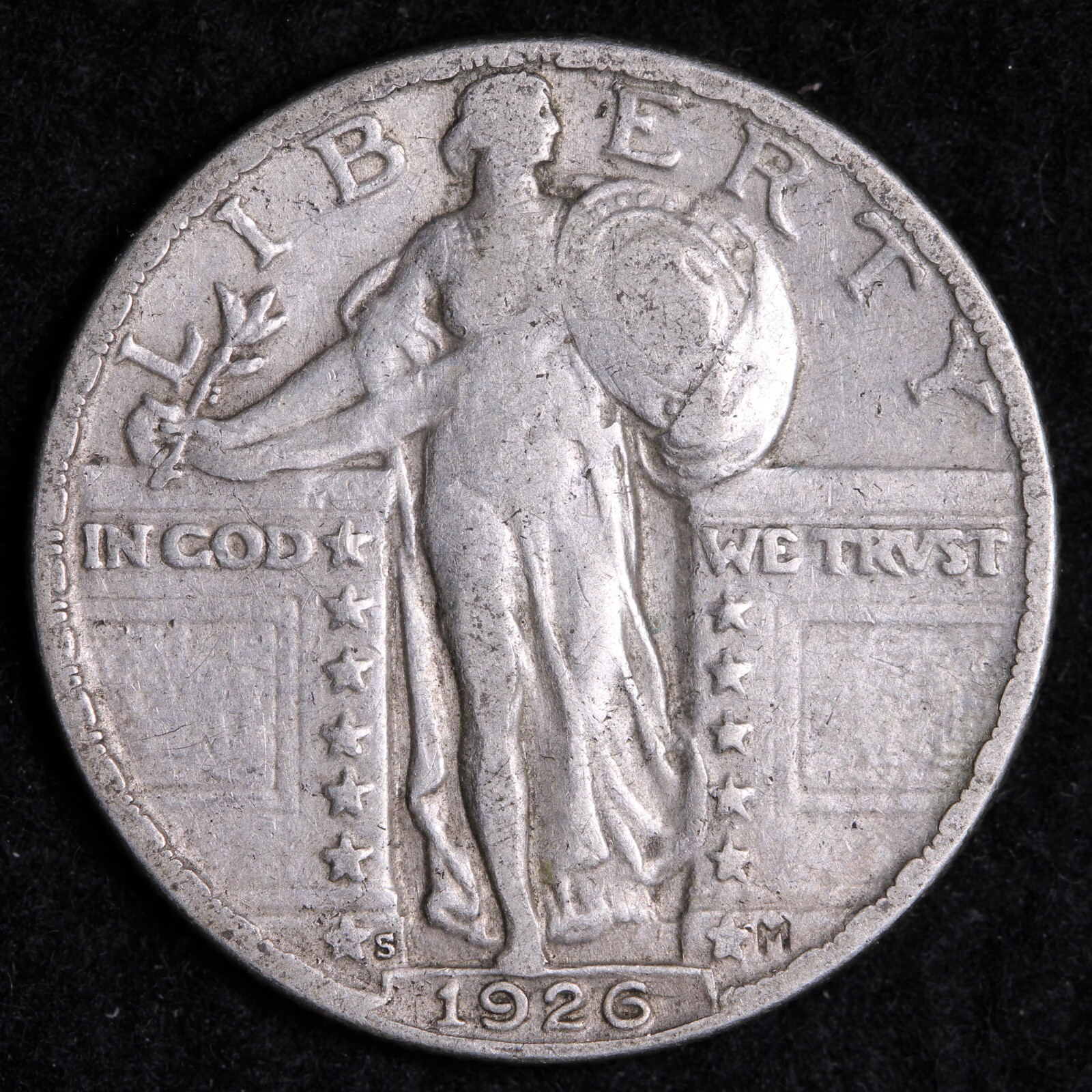 1926-S Standing Liberty Quarter CHOICE XF FREE SHIPPING E650 ZCA