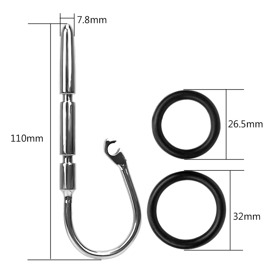 Male Urethral Stretching Sound Stainless Steel Beads New Dilator