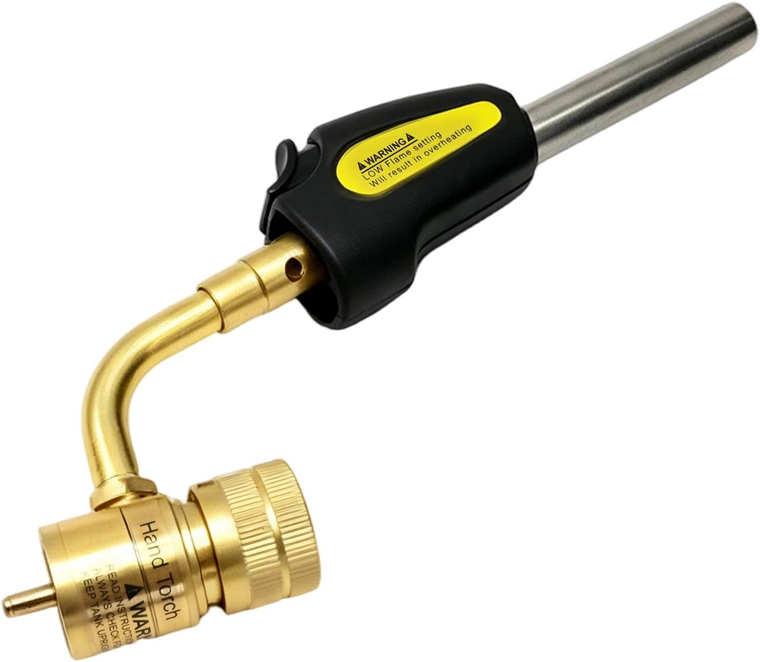 Torch Tips with Gas Self-Ignition, Map-Pro/Lp Gas, Adjustable Flame Knob Brass T
