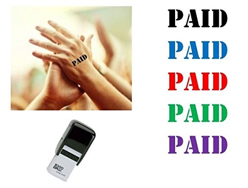 Paid Hand Stamp - Suitable for Festivals, Parties, Clubs, Special Events, Bar...