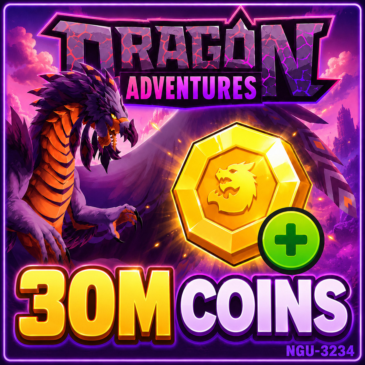 🐲Dragon Adventures Coins | 30M Coins | Fastest Delivery🐲