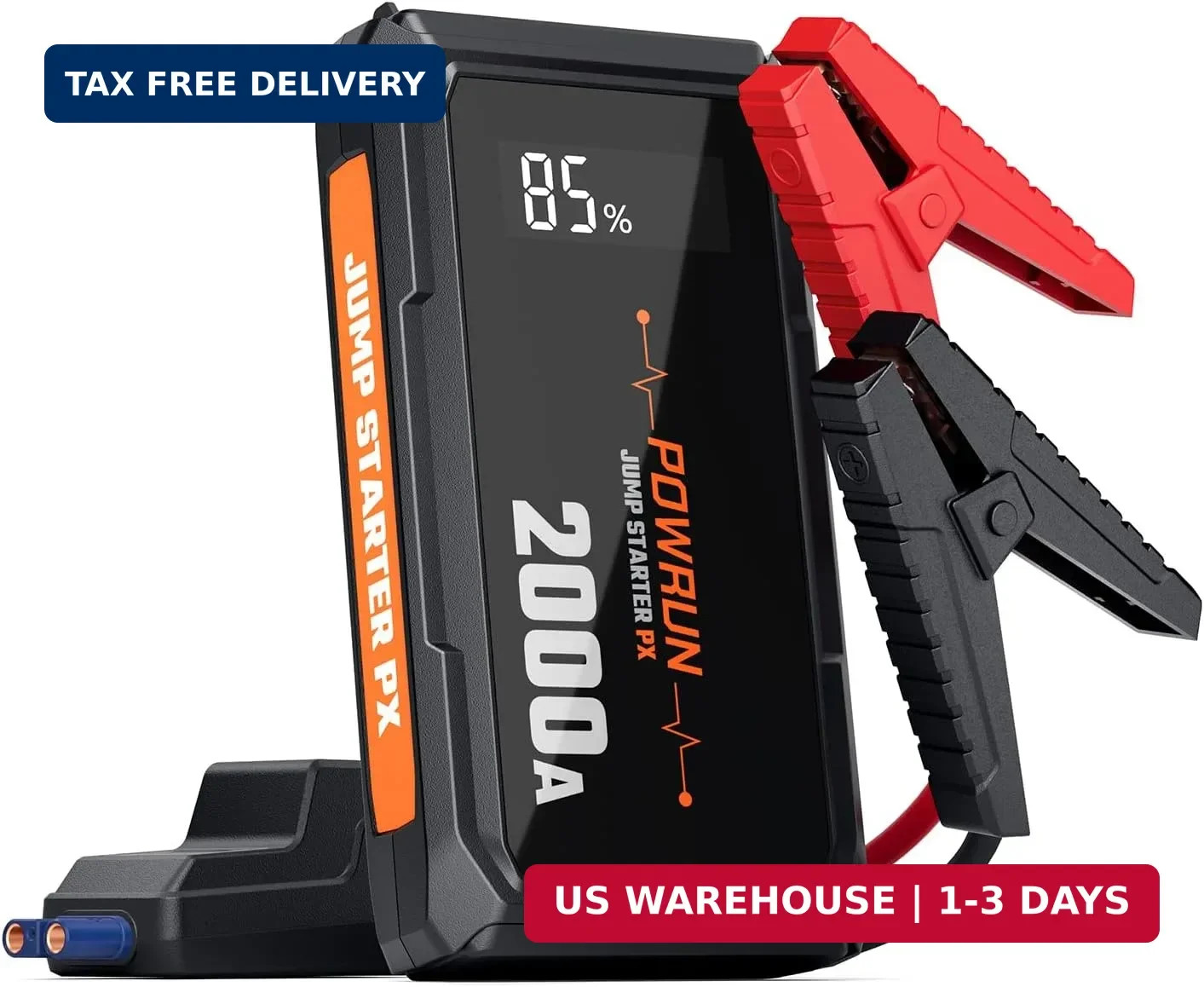 P-X Jump Starter, 2000A Portable Jump Box - Car Jump Starter Battery Pack for up
