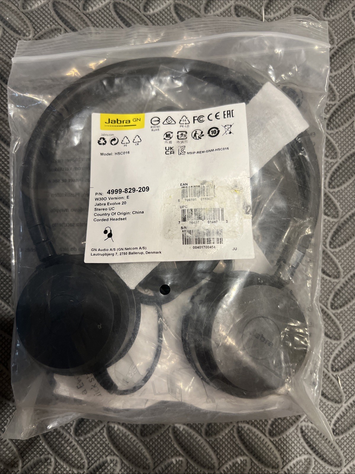 Jabra 4999-829-209 Evolve 20 Stereo UC Headset