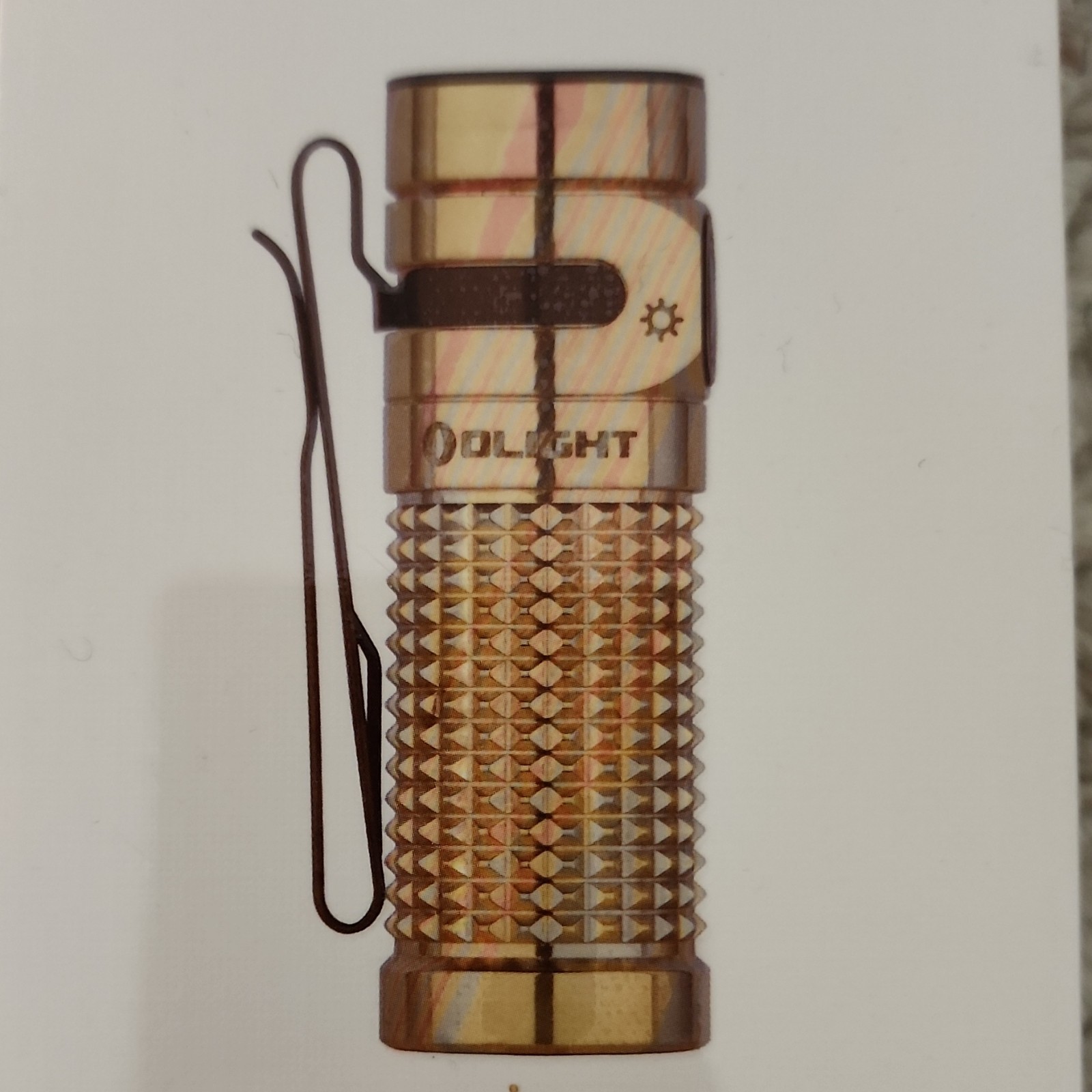 Olight Baton 4 Copper Damascus Limited Edition Flashlight Copper
