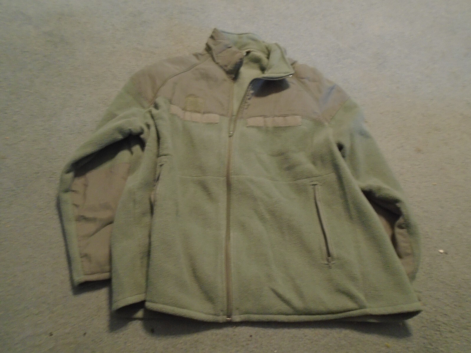 RGBI Military Fleece Jacket Men's XL Green Long Sleeve Full Zip Polartec USA GUC