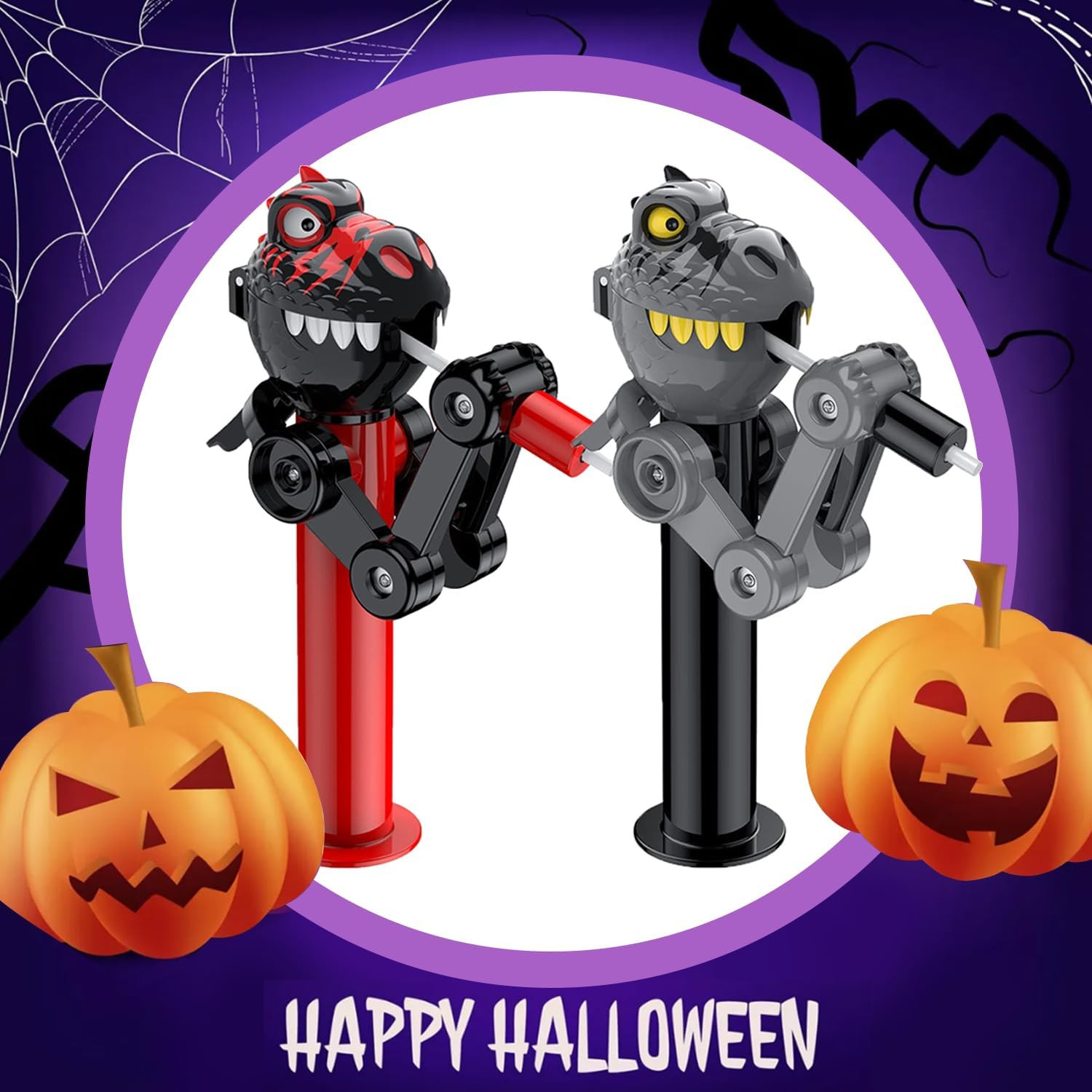 2 Pcs Lollipop Case Halloween Holder Creative Toy Design Dinosaur ...