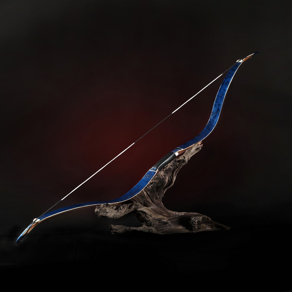 AF Archery 54'' Crimea Tatar Bow Blue Birdseye Maple Recurve Hourse Hunting Bow