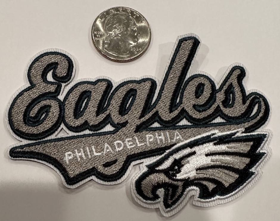 Philadelphia Eagles Embroidered iron on logo patch Approx 4”x 2.5” Awesome!