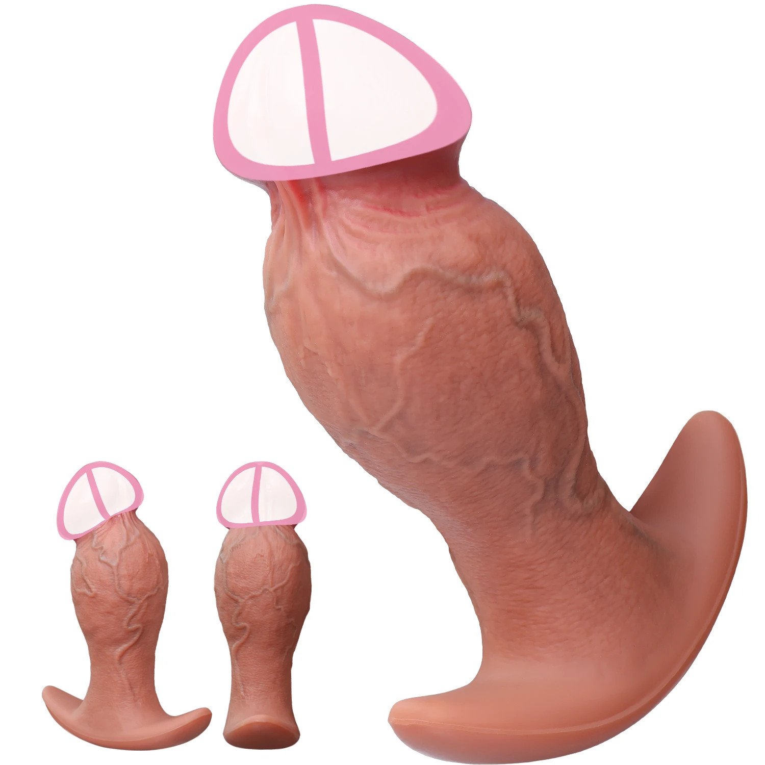 New Anal Dildos T-Base Anal Dilator Real Skin G-Spot Thick Penis Vagina Massage