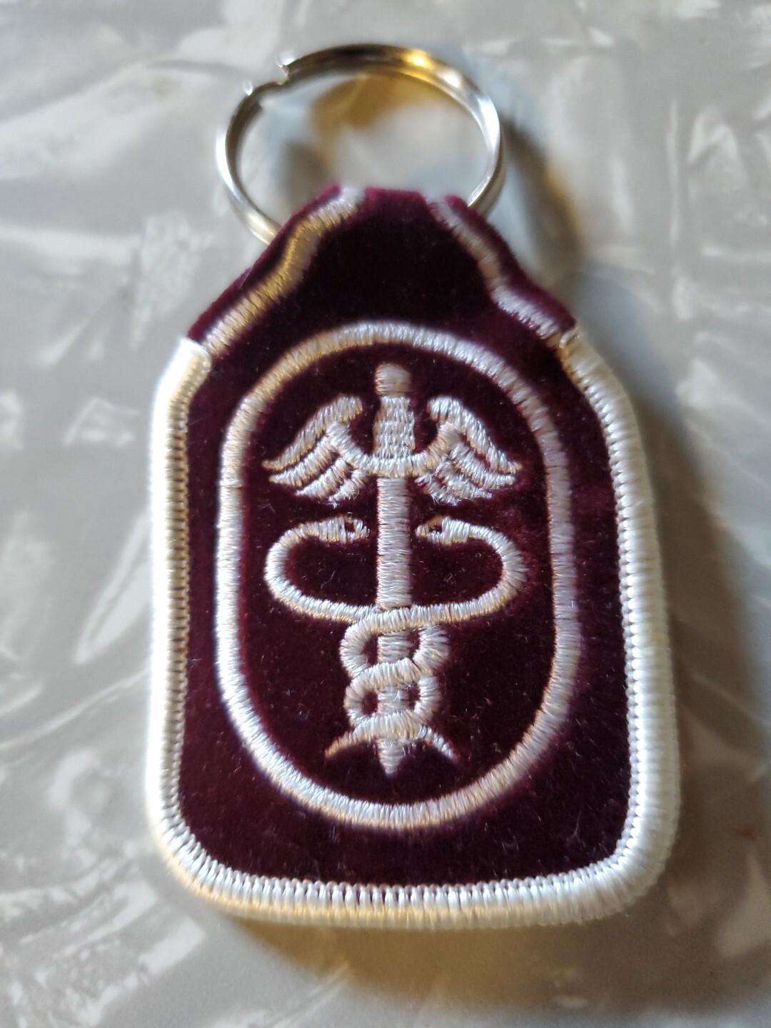 US Army Health And Services Command Embroidered Keychain