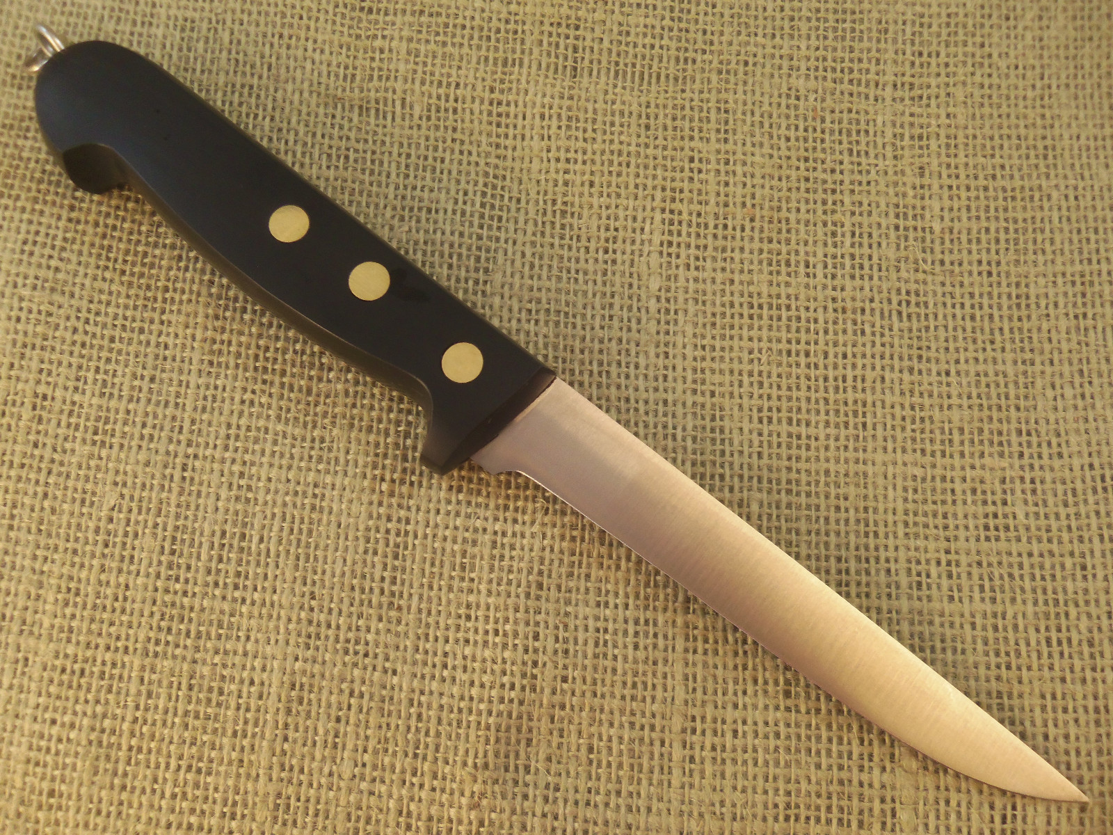 Professional Sabatier 5 inch Stainless Steel Boning Knife with Hanging Ring