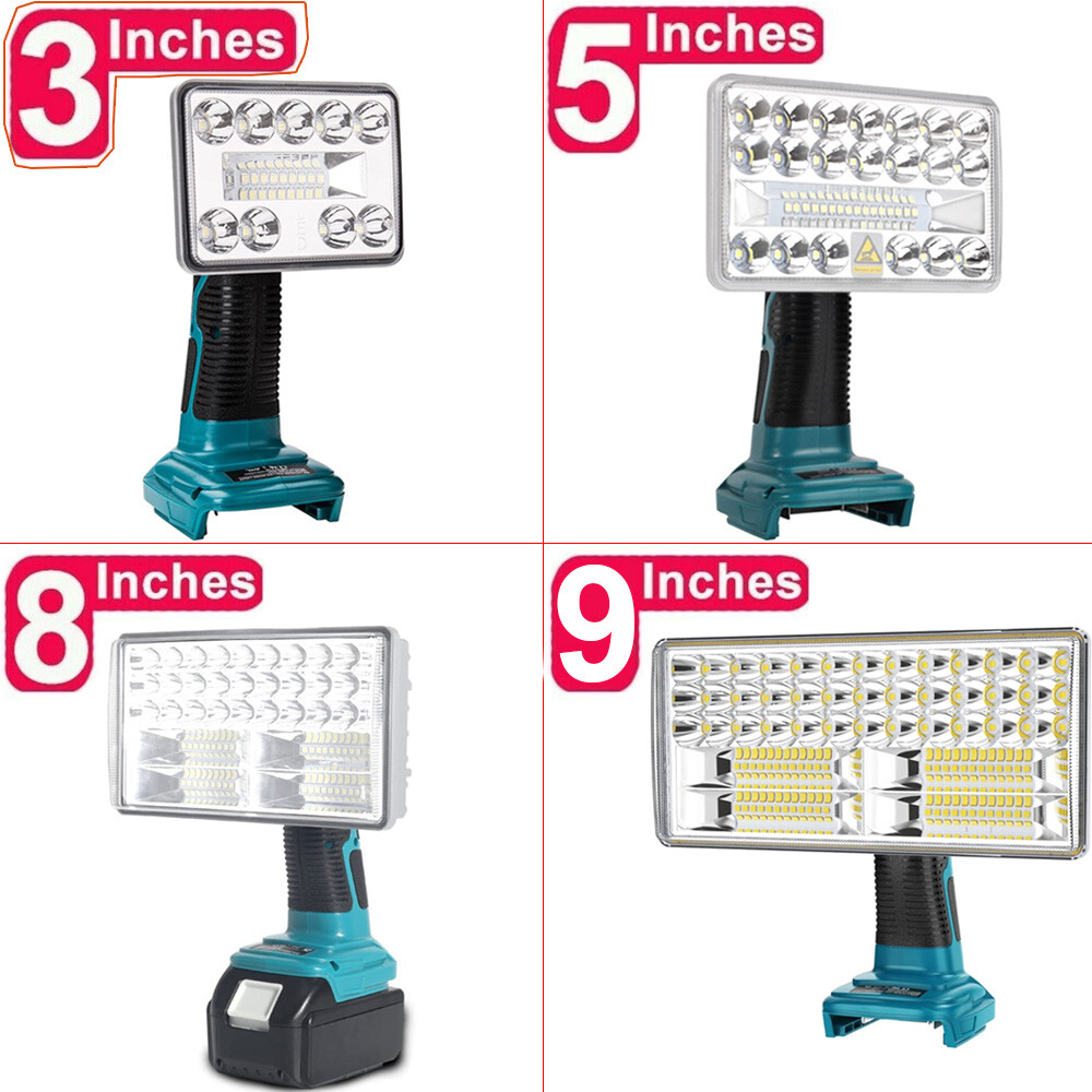 Bright 40W 18W 9W Cordless LED Work Light Flood Light for Makita 18v LXT Battery