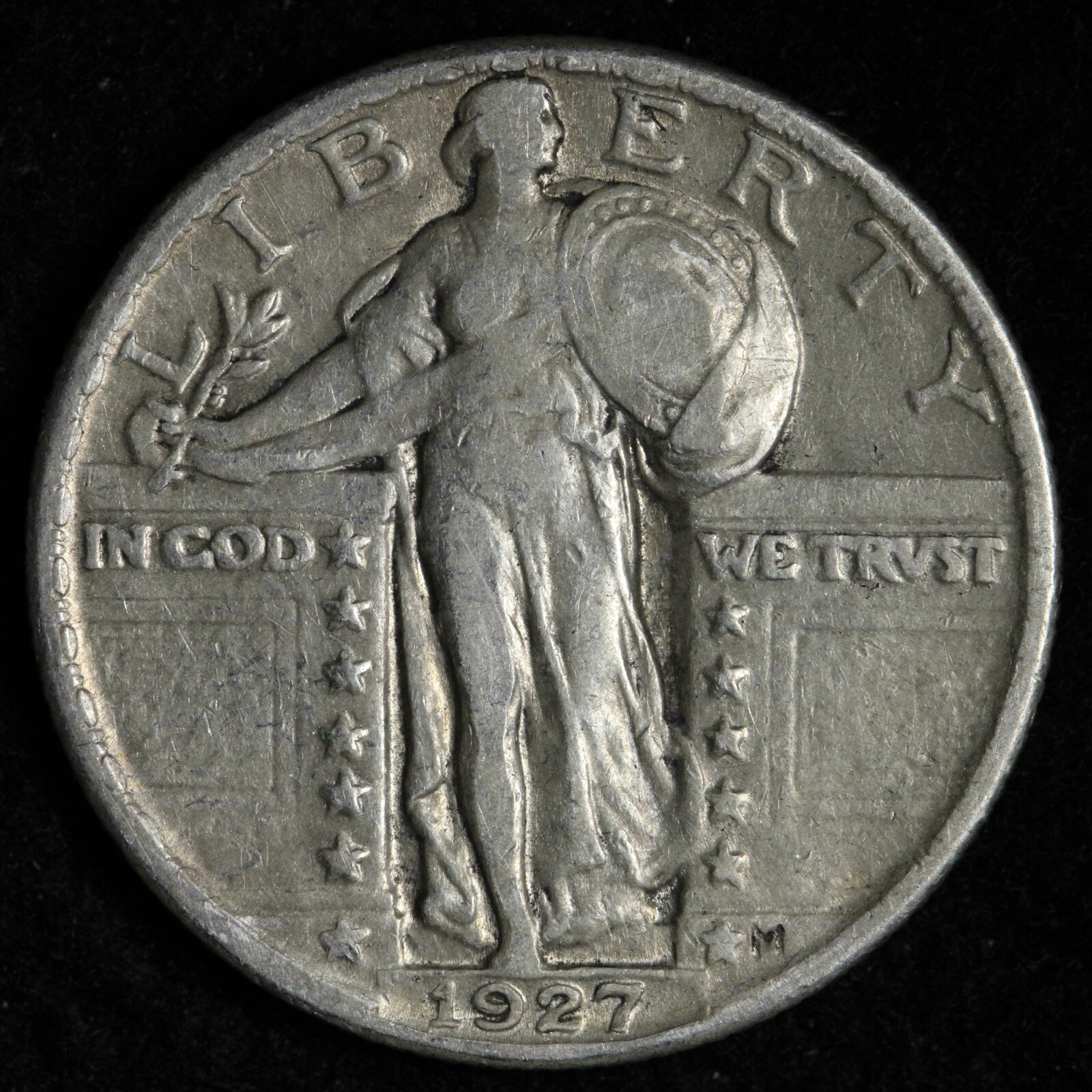 1927 Standing Liberty Silver Quarter XF E338 WACN