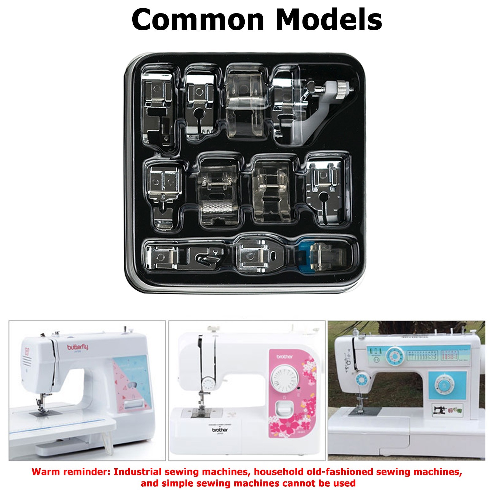 11pcs/set Model 505 Multifunctional Electric Sewing Machine Presser Feet Sewing