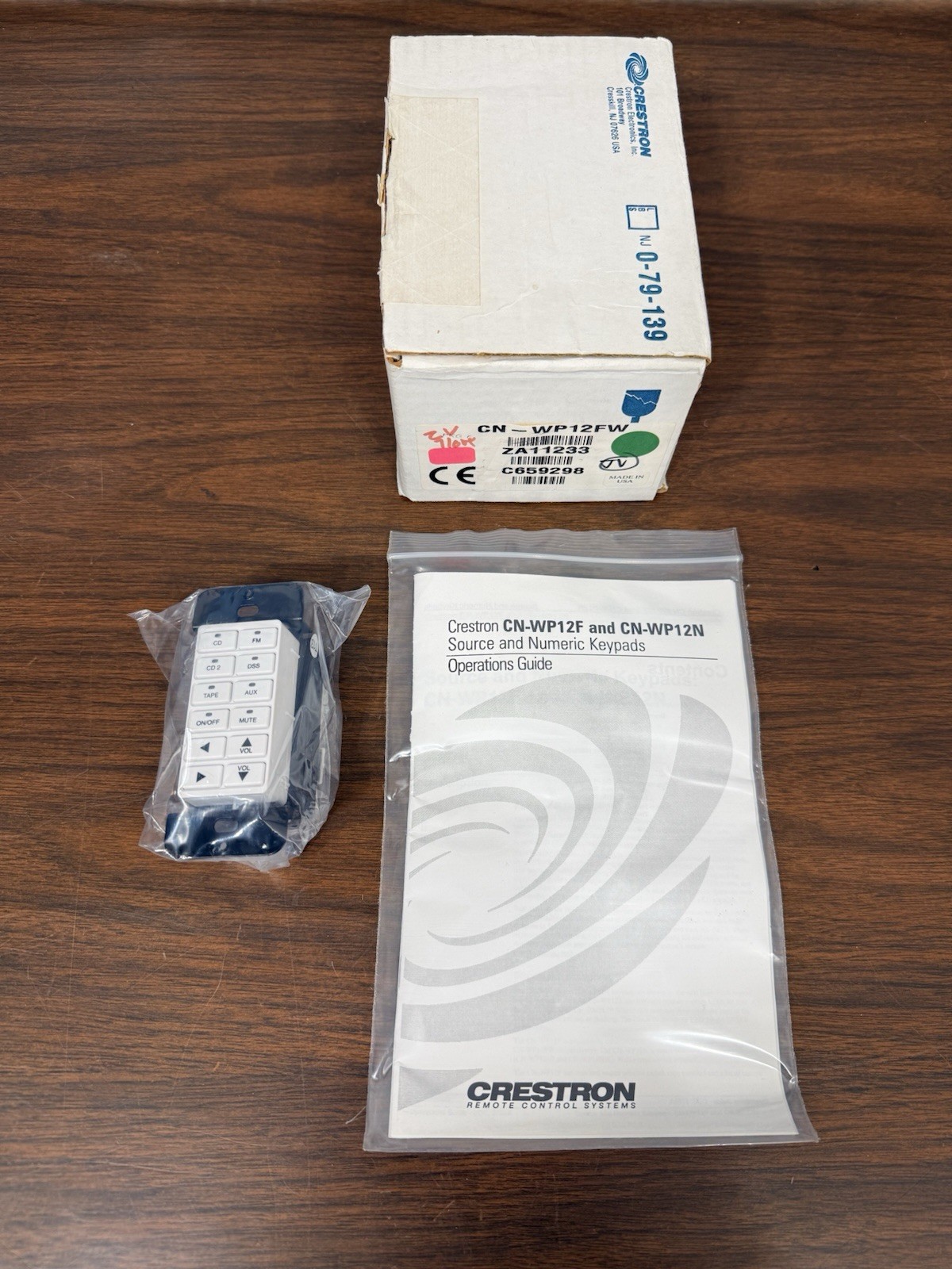 Crestron CN-WP12FW 12 Button Wall Keypad White  NEW/OPEN BOX