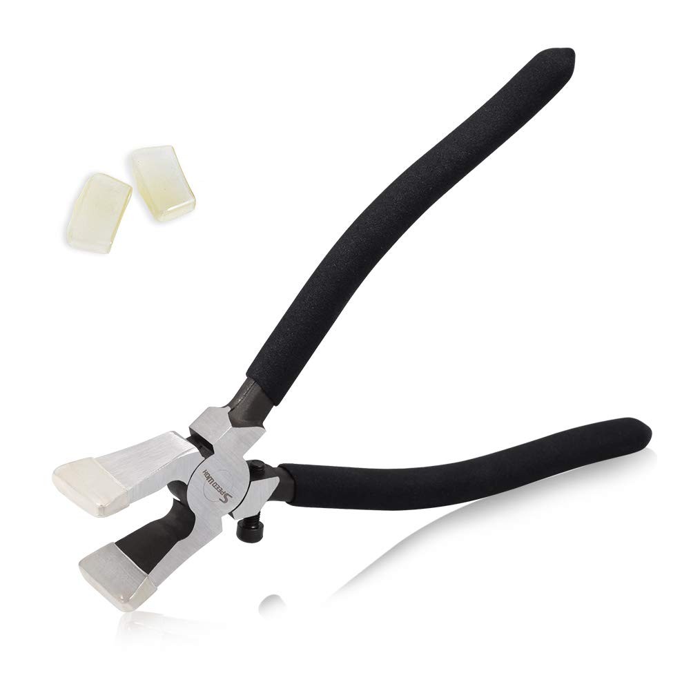 Glass Running Pliers With Curved Jaws - Professional Glass Breaking Tool for ...